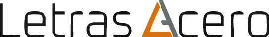 Letras acero horizontal